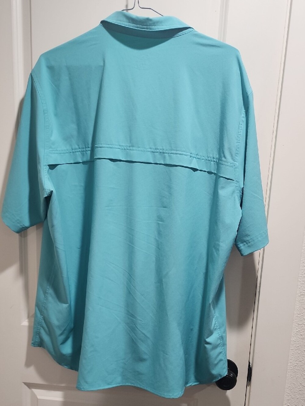 G.H. Bass & Co Performance Fishing Shirt Aqua Short Sleeve XXL - Picture 2 of 4